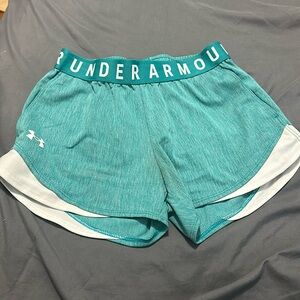 Teal under armour xxs running shorts